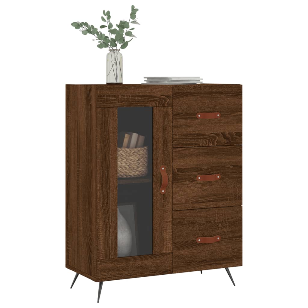 Brown Eiche Buffet 69.5x34x90 cm Ingenieurholz Holz