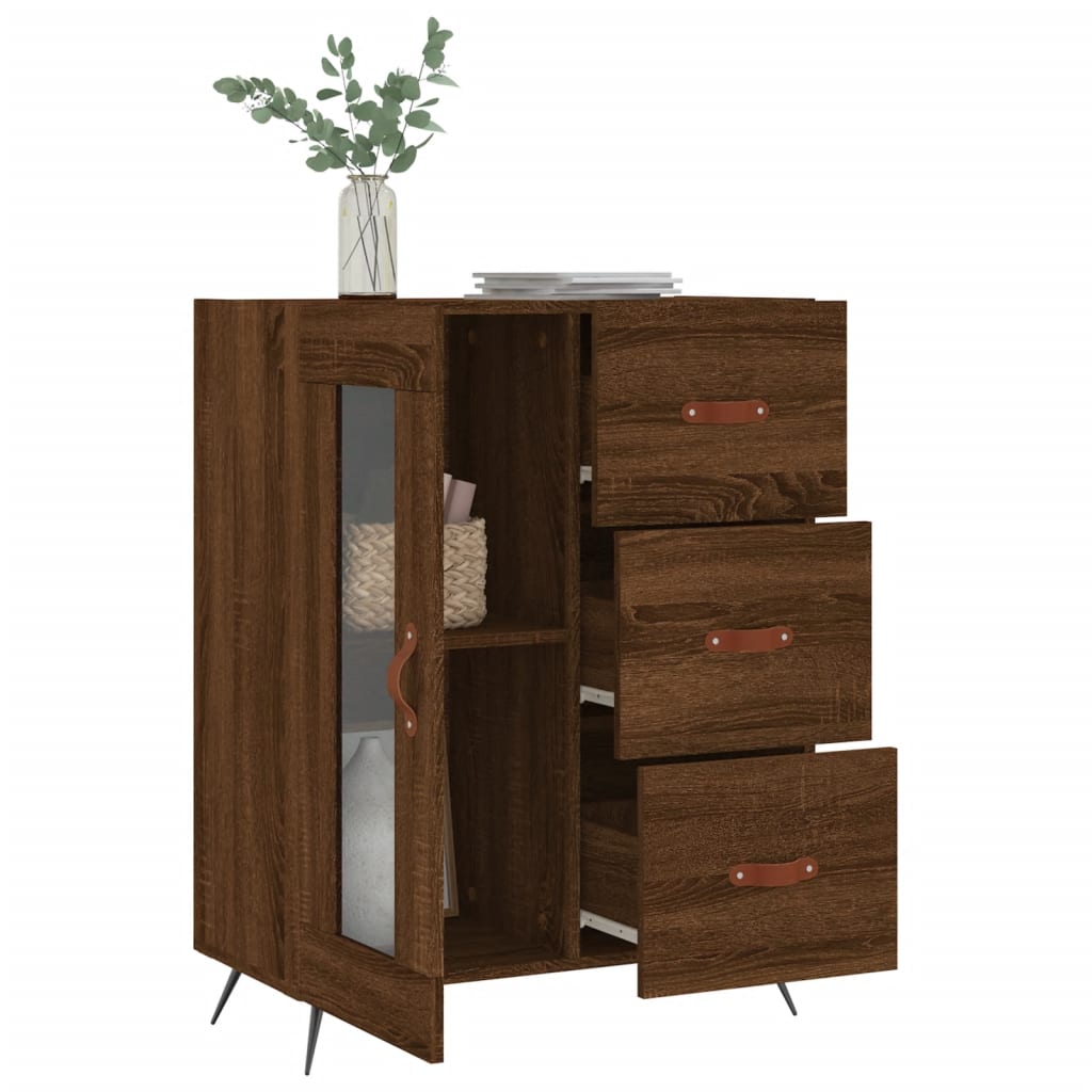 Brown oak buffet 69.5x34x90 cm engineering wood