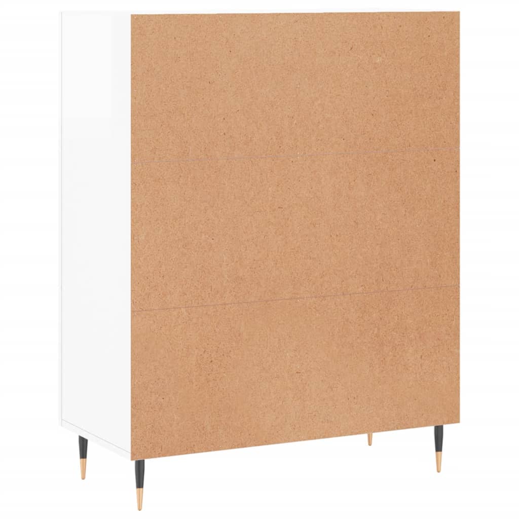 Credenza Bianco lucido 69,5x34x90 cm MDF