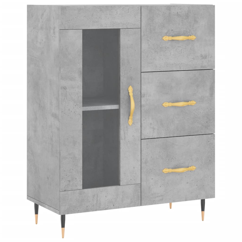 Concrete gray buffet 69.5x34x90 cm Engineering wood