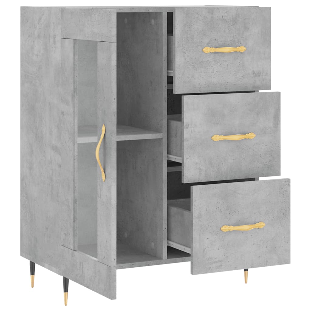 Concrete gray buffet 69.5x34x90 cm Engineering wood