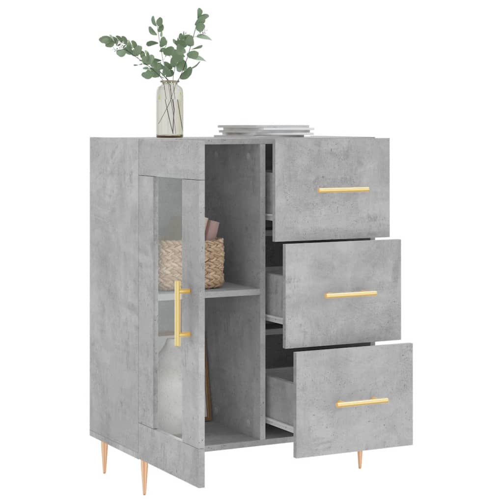 Concrete gray buffet 69.5x34x90 cm Engineering wood