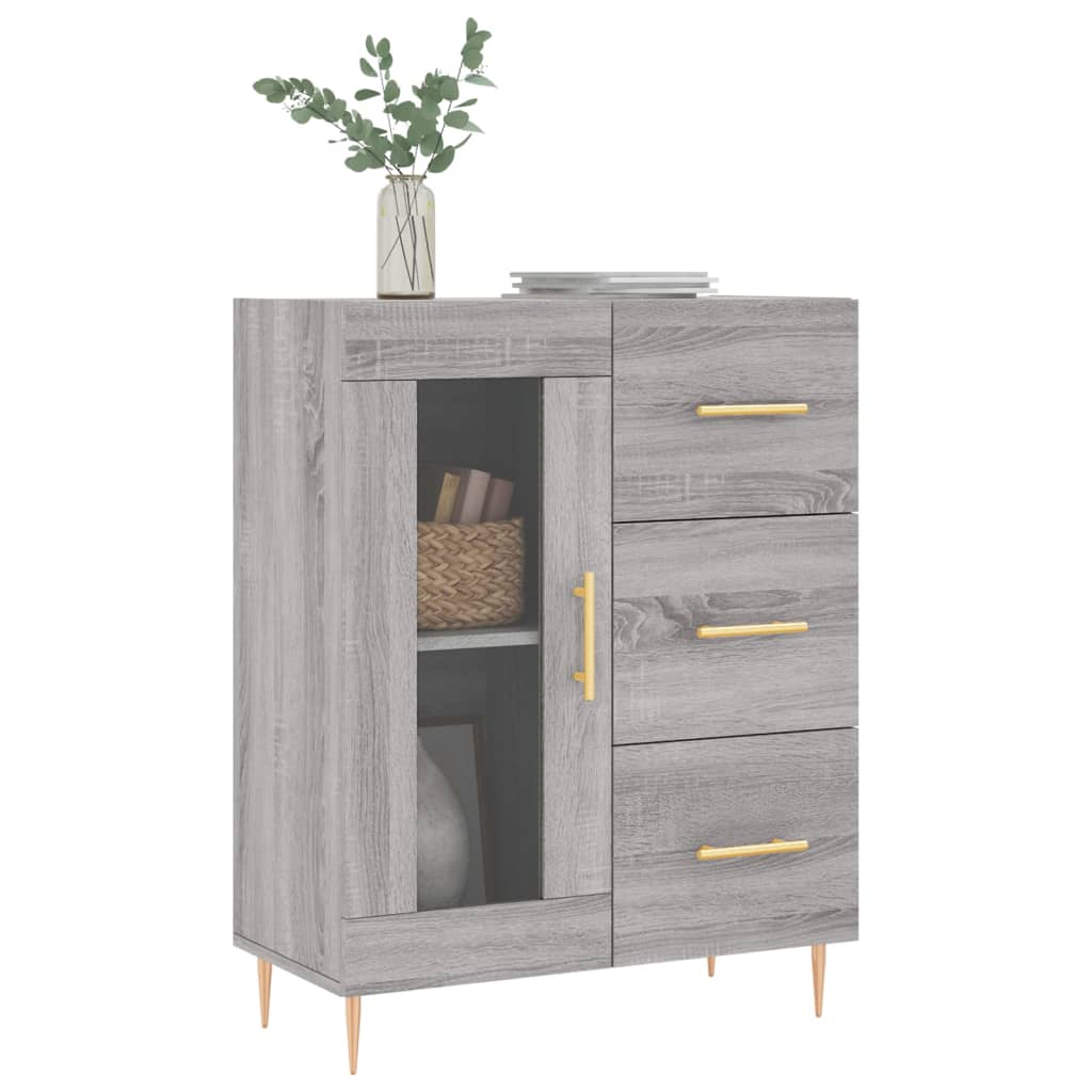 Sonoma Grey Buffet 69.5x34x90 cm Ingenieurholz Holz