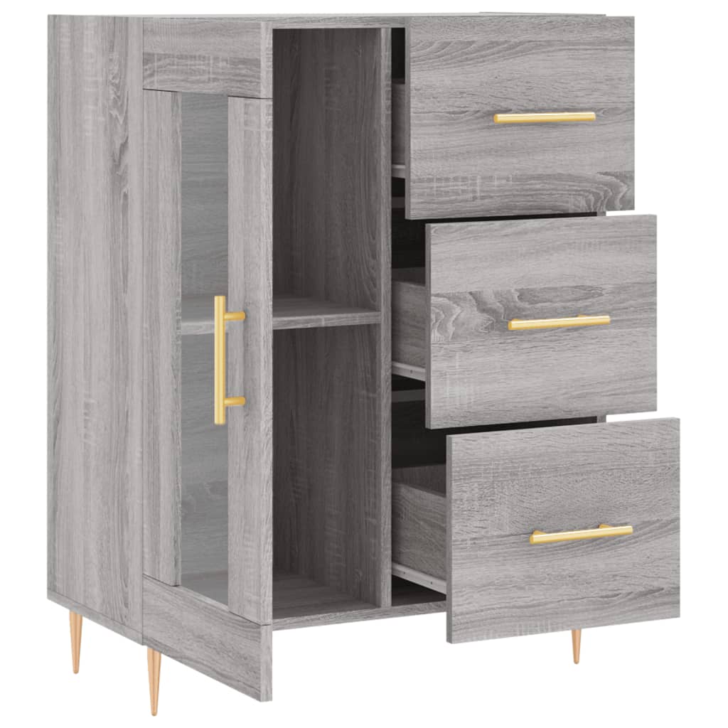 Buffet sonoma gris 69,5x34x90 cm bois d'ingénierie