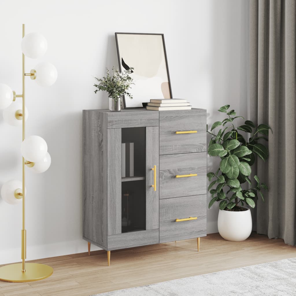 Sonoma Grey Buffet 69.5x34x90 cm Ingenieurholz Holz