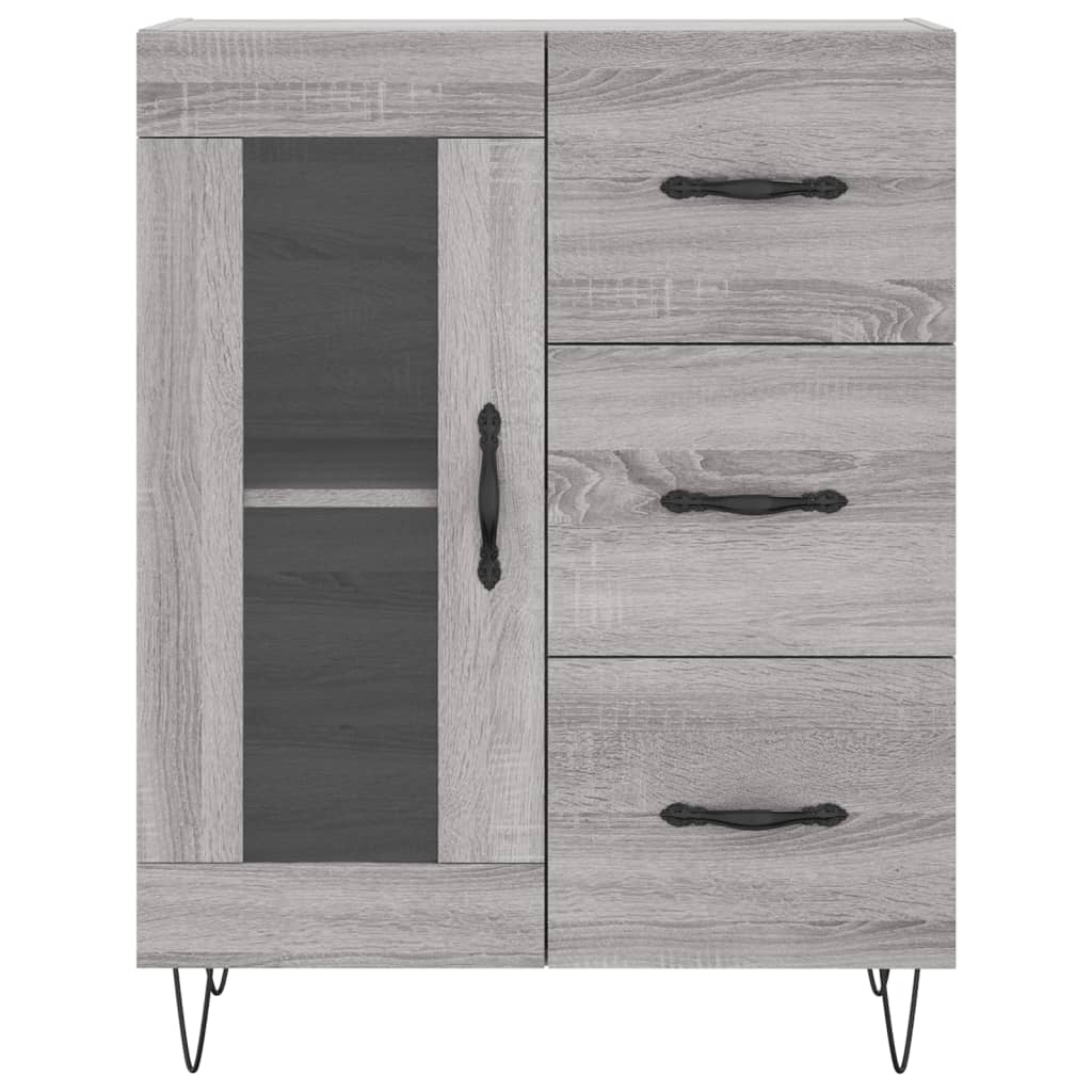 Sonoma Grey Buffet 69.5x34x90 cm Ingenieurholz Holz