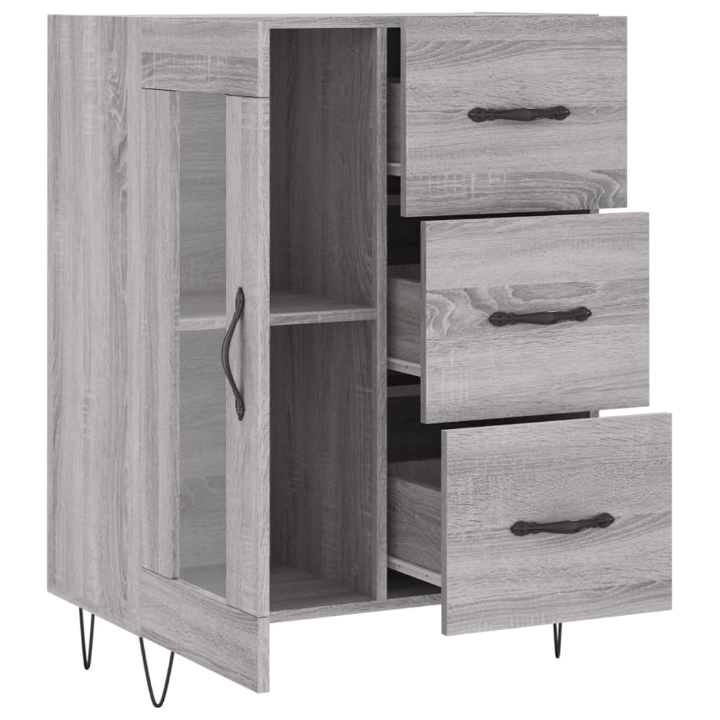 Buffet sonoma gris 69,5x34x90 cm bois d'ingénierie