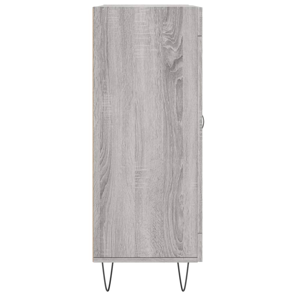 Credenza Sonoma grigia 69,5x34x90 cm in derivati ​​del legno