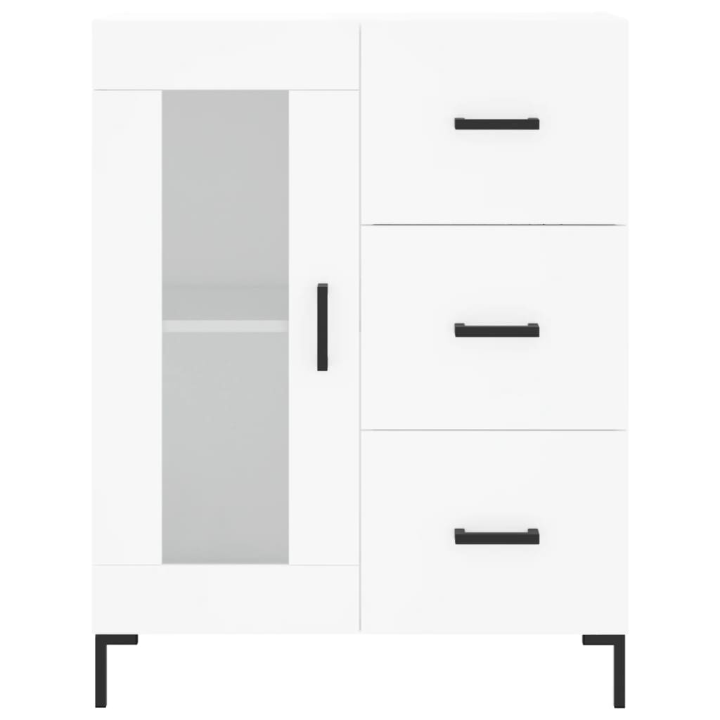 Buffet blanc 69,5x34x90 cm bois d'ingénierie