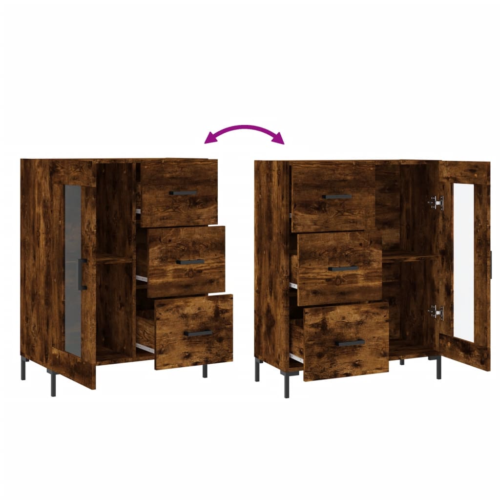 Buffet di quercia affumicata 69.5x34x90 cm ingegneristica