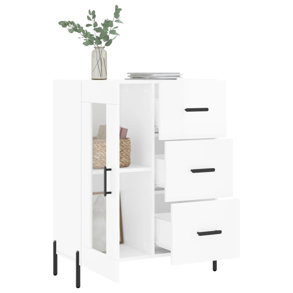 Credenza Bianco lucido 69,5x34x90 cm MDF