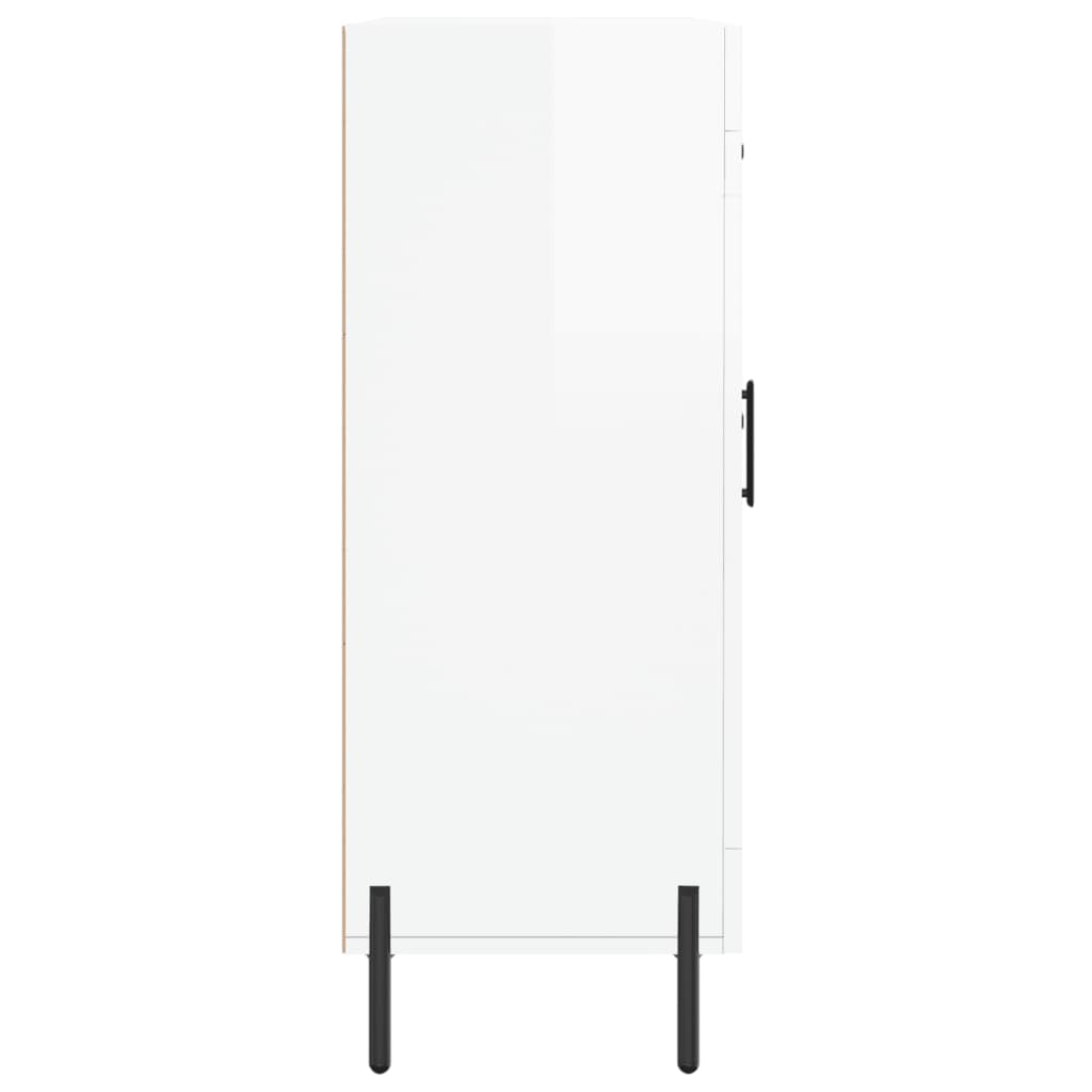 Credenza Bianco lucido 69,5x34x90 cm MDF