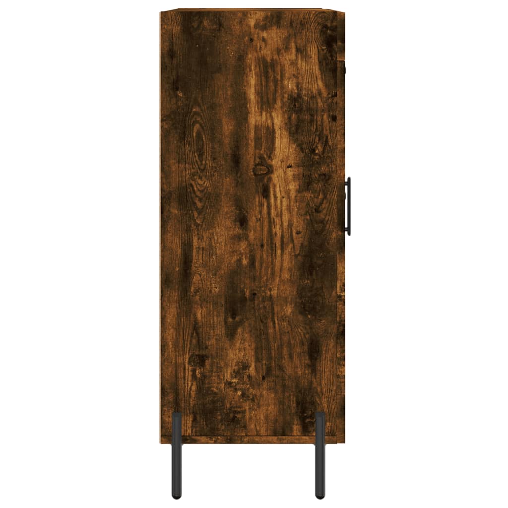 Buffet chêne fumé 69,5x34x90 cm bois d'ingénierie