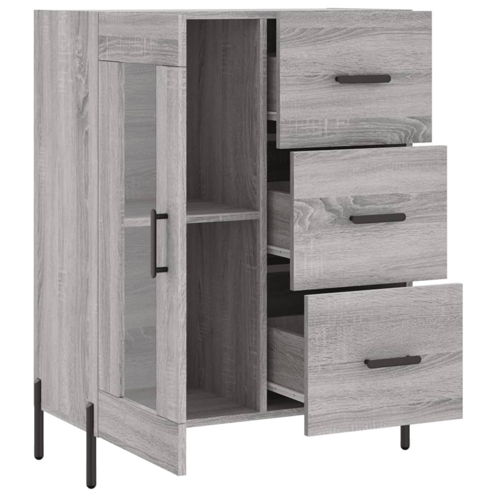 Buffet sonoma gris 69,5x34x90 cm bois d'ingénierie