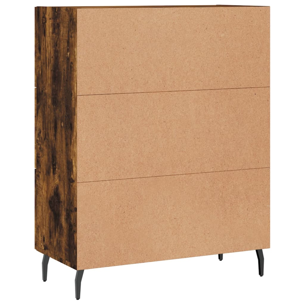 Credenza in rovere affumicato 69,5x34x90 cm in multistrato