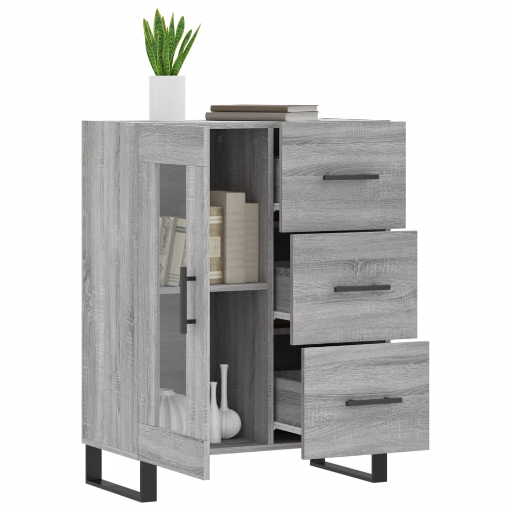 Buffet sonoma gris 69,5x34x90 cm bois d'ingénierie