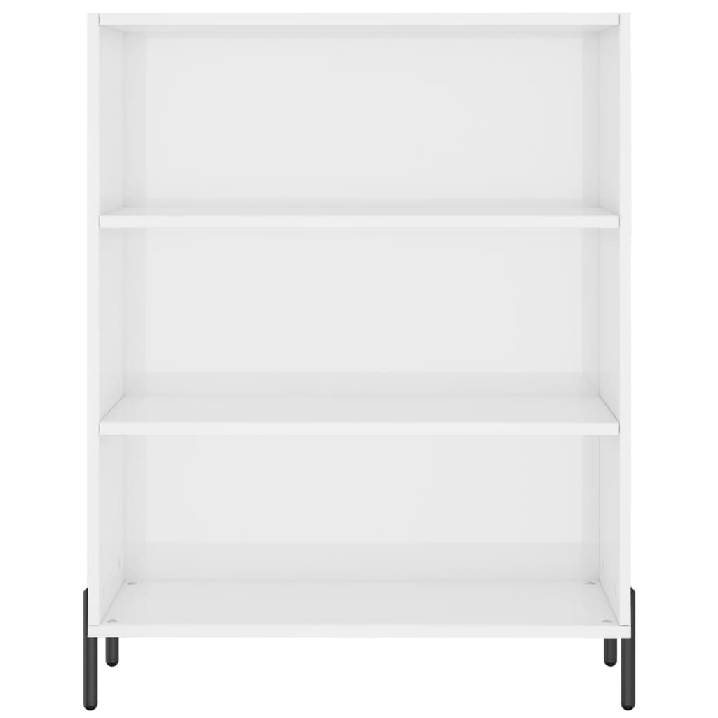 Shiny white shelving cabinet 69.5x32.5x90 cm