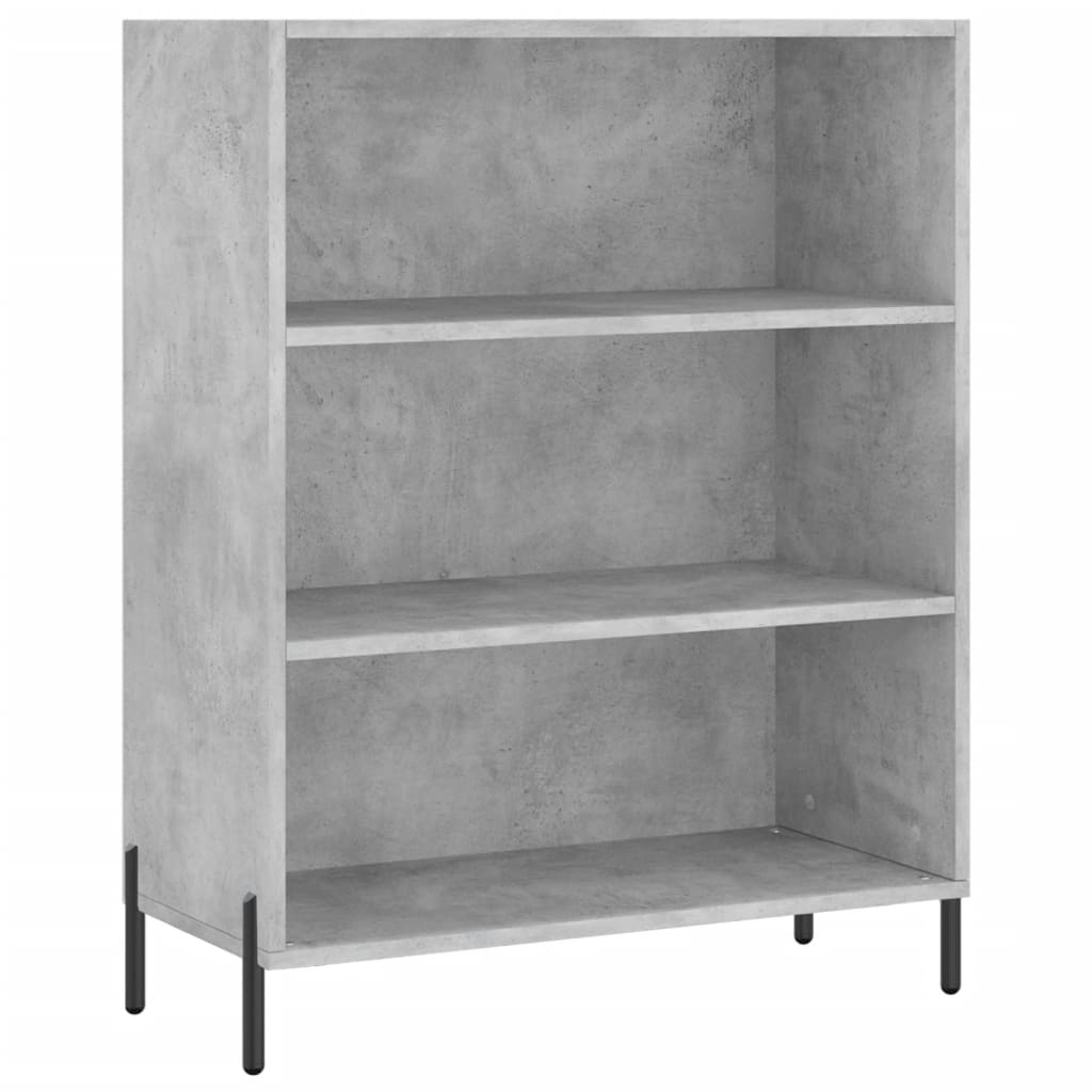 Gray concrete shelves 69.5x32.5x90 cm Engineering wood