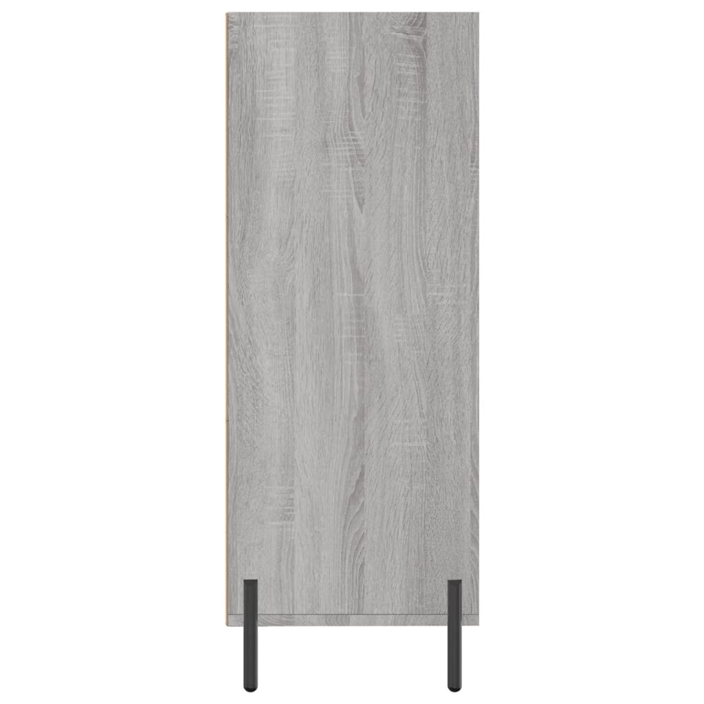 Mobile con scaffale Sonoma grigio 69,5x32,5x90 cm in derivati ​​del legno