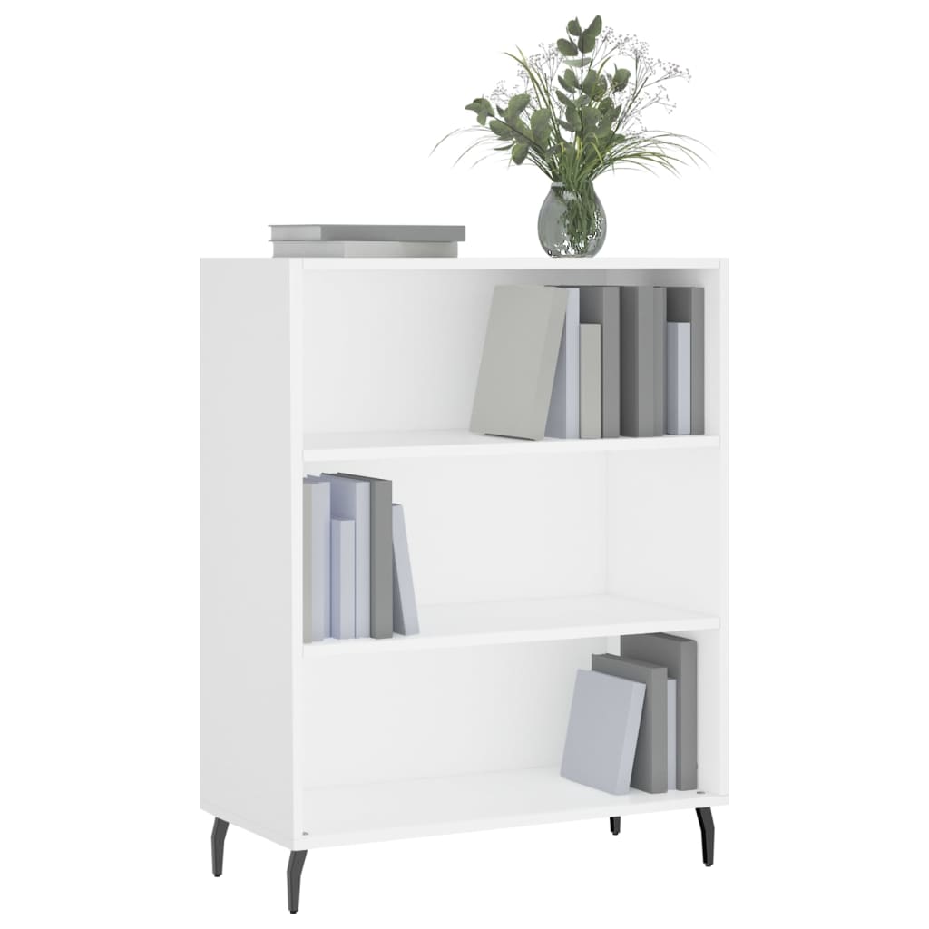 Mobile con scaffale bianco 69,5x32,5x90 cm in derivati ​​del legno