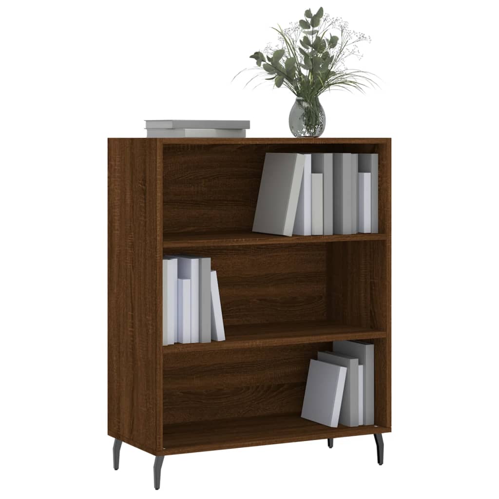 Brown oak shelves 69.5x32.5x90 cm wood engineering