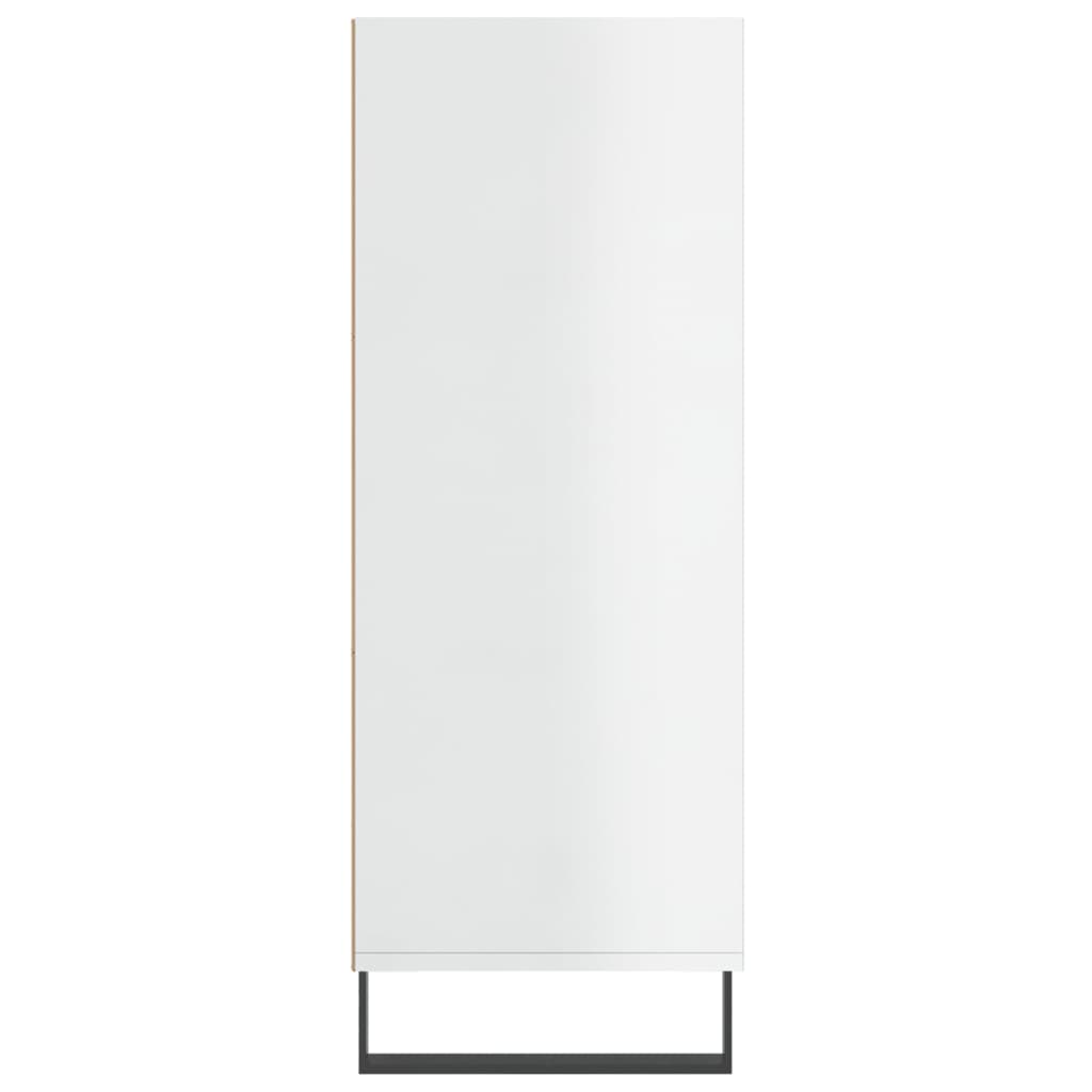 Shiny white shelving cabinet 69.5x32.5x90 cm