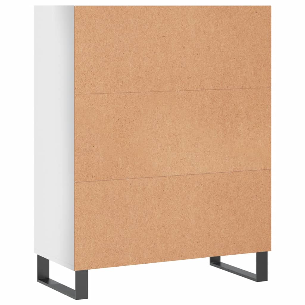 Shiny white shelving cabinet 69.5x32.5x90 cm