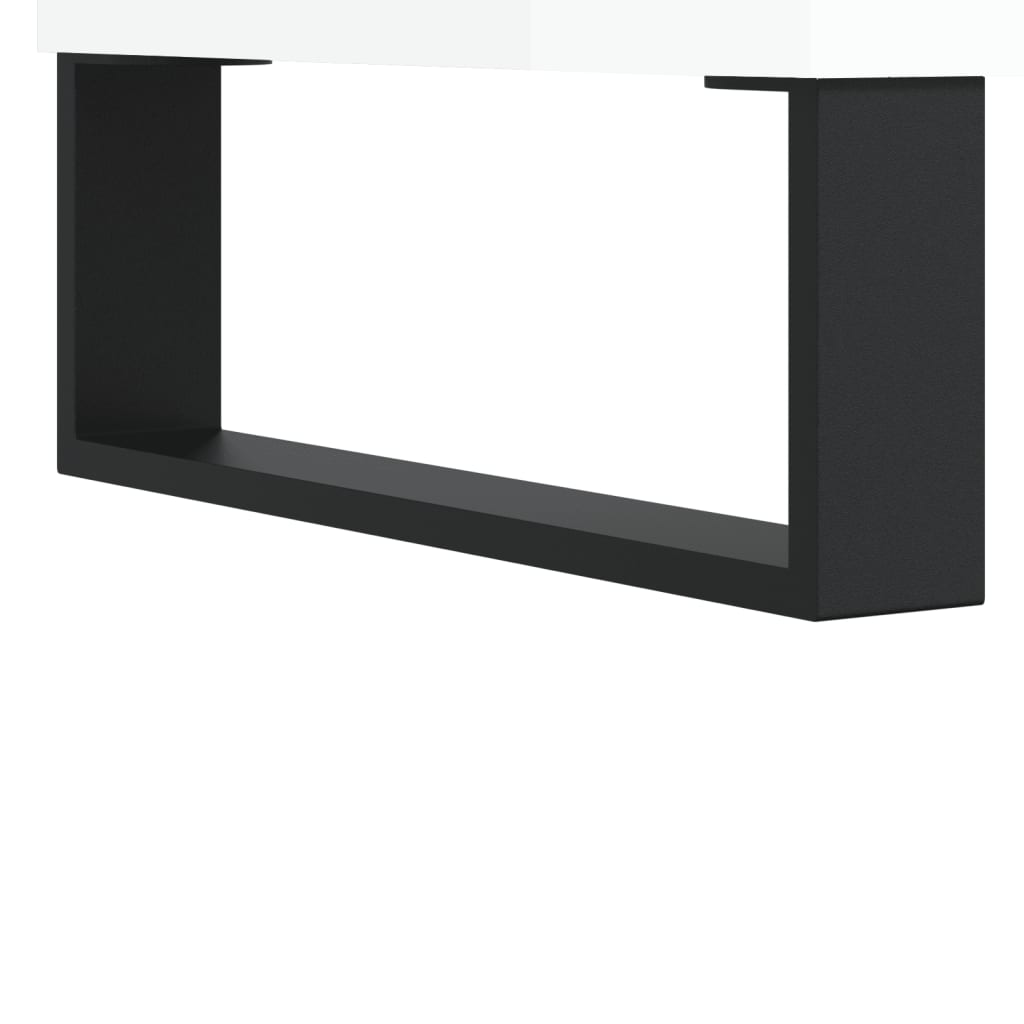 Shiny white shelving cabinet 69.5x32.5x90 cm