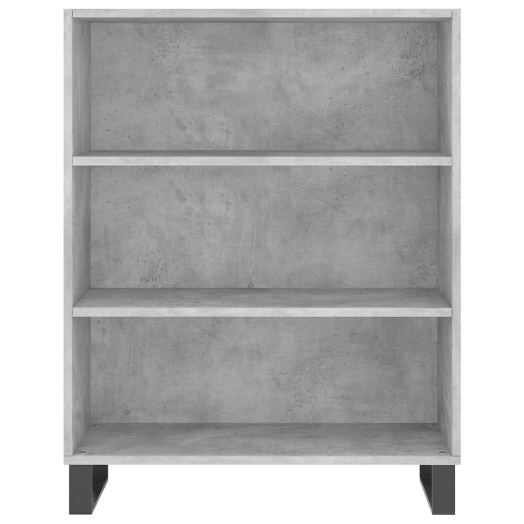 Armoire à étagères gris béton 69,5x32,5x90 cm bois d'ingénierie