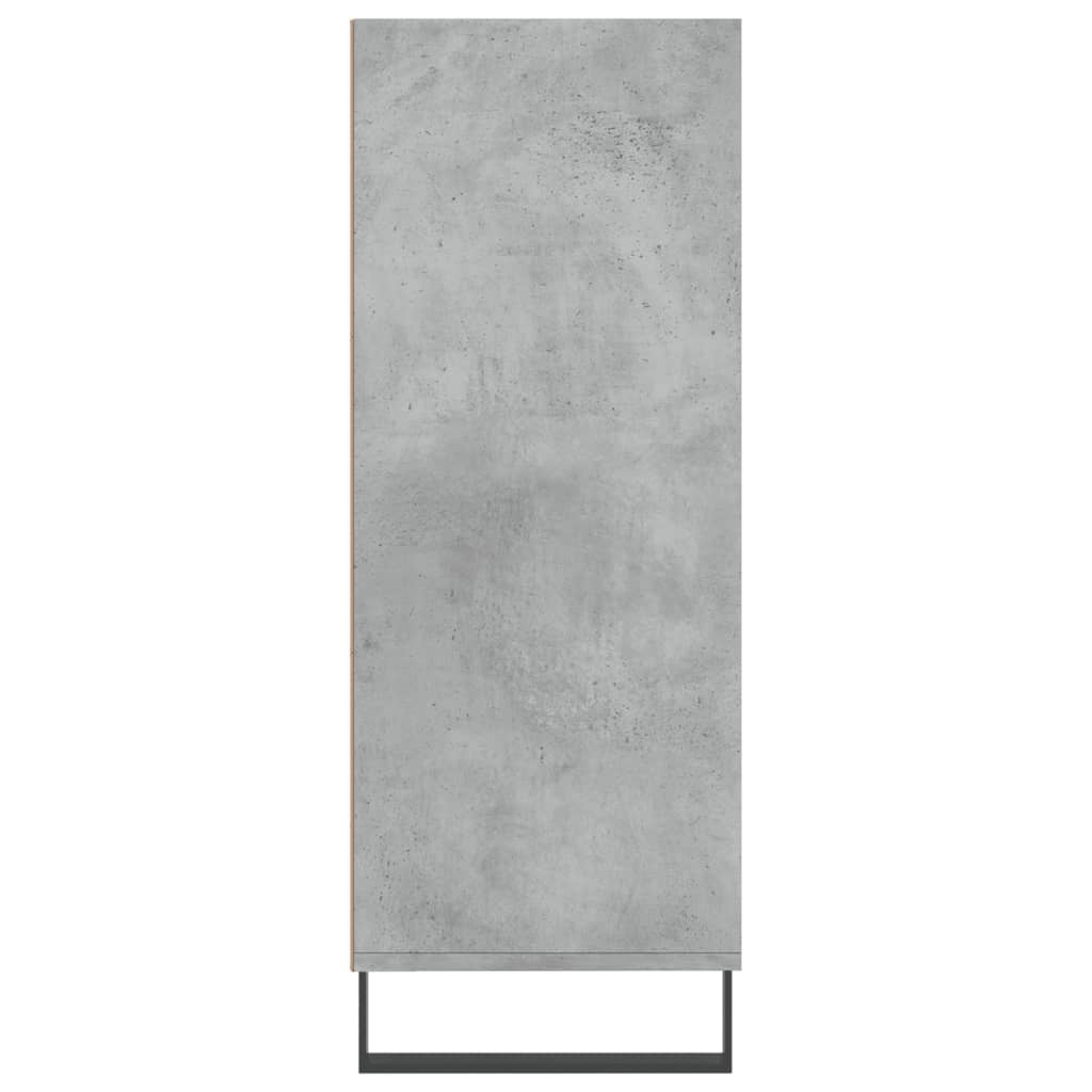 Mobile con scaffale grigio cemento 69,5x32,5x90 cm in derivati ​​del legno