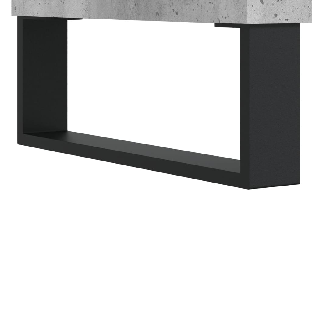 Mobile con scaffale grigio cemento 69,5x32,5x90 cm in derivati ​​del legno