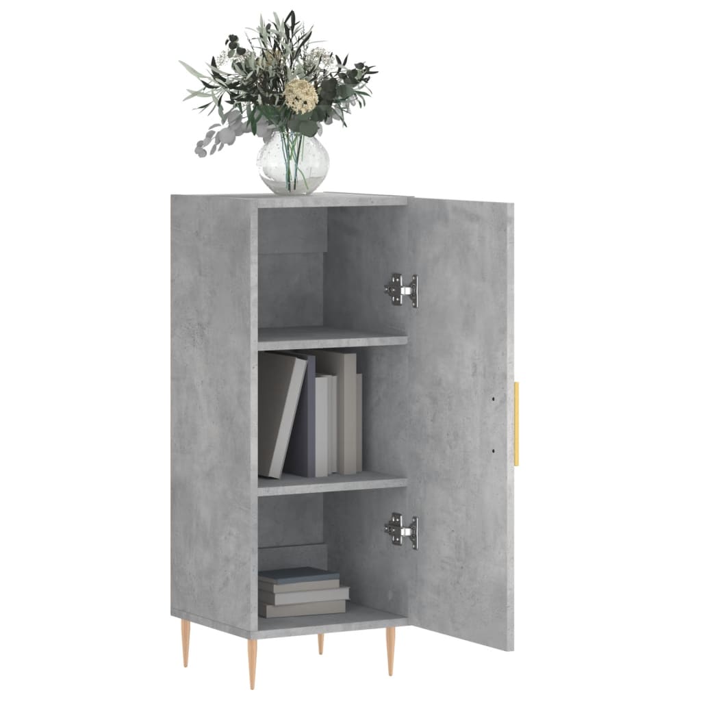 Credenza Grigio cemento 34,5x34x90 cm MDF