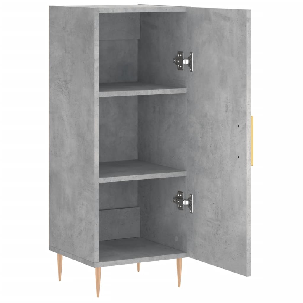 Credenza Grigio cemento 34,5x34x90 cm MDF