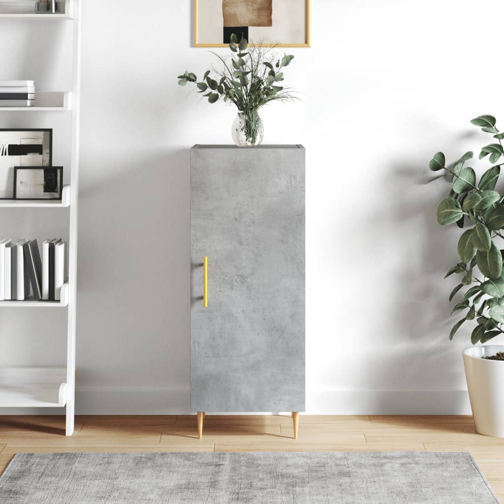 Credenza Grigio cemento 34,5x34x90 cm MDF