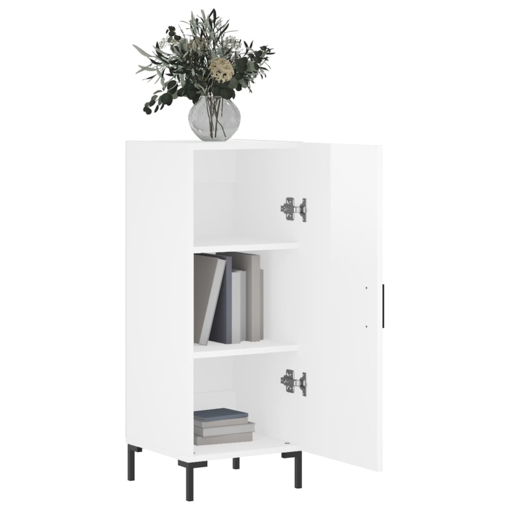 Brilliant white buffet 34.5x34x90 cm Engineering wood