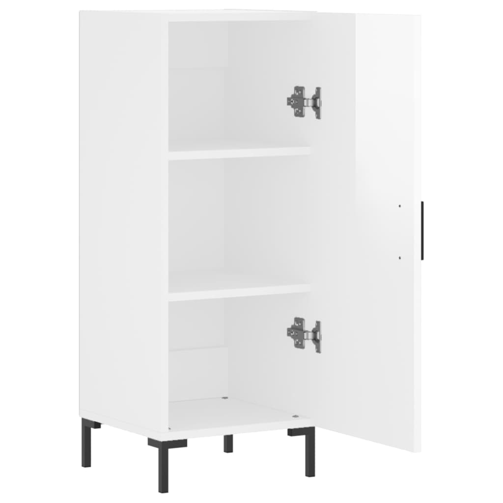 Credenza Bianco lucido 34,5x34x90 cm MDF