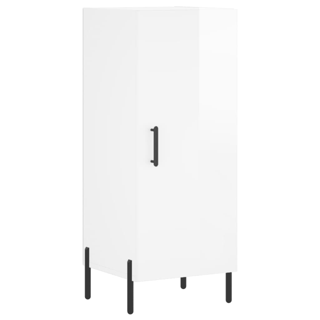 Credenza Bianco lucido 34,5x34x90 cm MDF