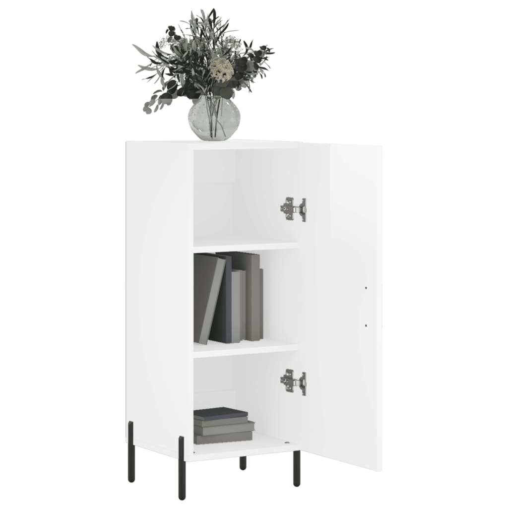 Credenza Bianco lucido 34,5x34x90 cm MDF