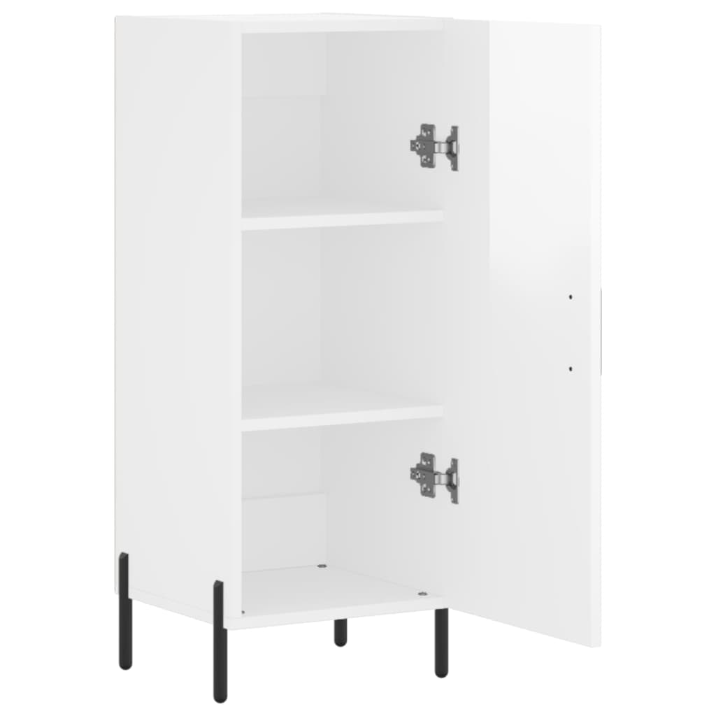 Brillantes weißes Buffet 34.5x34x90 cm Engineering Holz