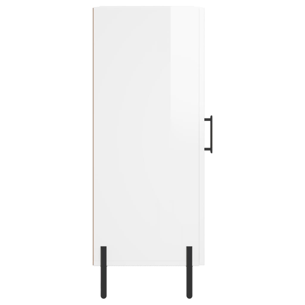 Credenza Bianco lucido 34,5x34x90 cm MDF