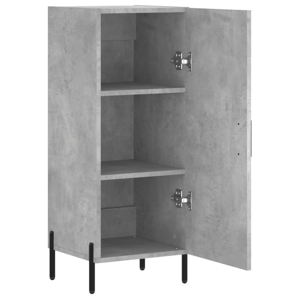 Buffet Gris béton 34,5x34x90 cm Bois d'ingénierie