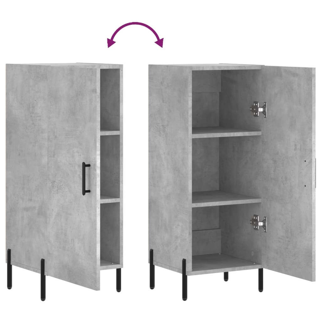 Concrete gray buffet 34.5x34x90 cm Engineering wood