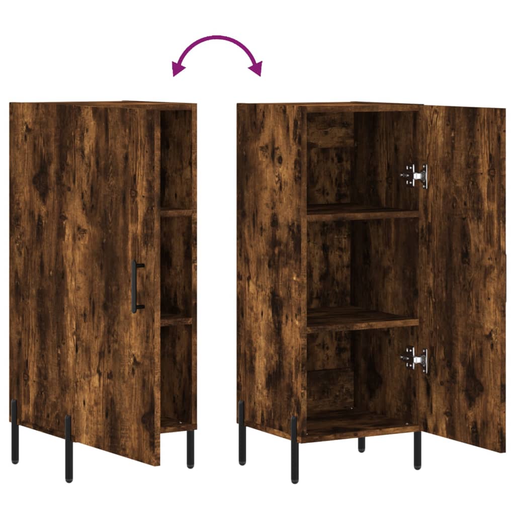 Buffet Chêne fumé 34,5x34x90 cm Bois d'ingénierie