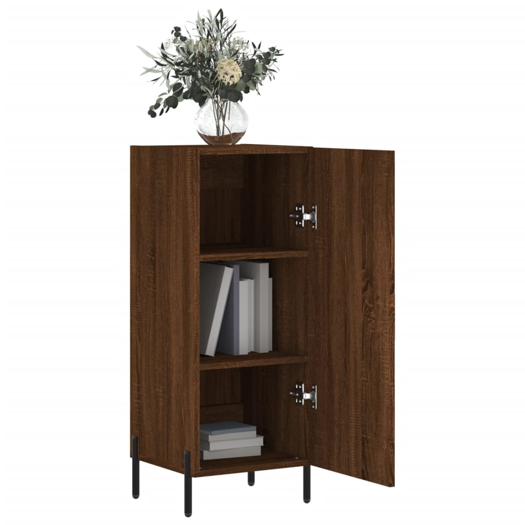 Credenza in rovere marrone 34,5x34x90 cm MDF