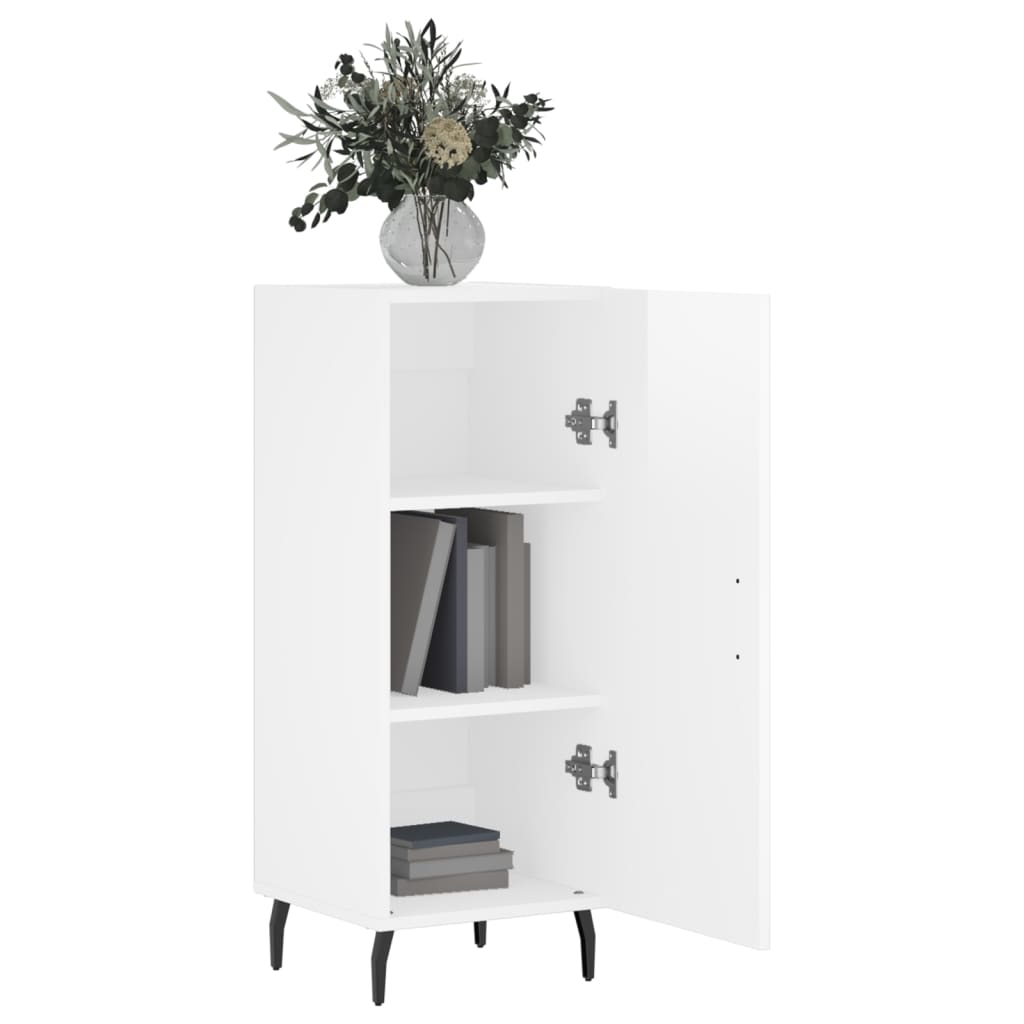 Brilliant white buffet 34.5x34x90 cm Engineering wood