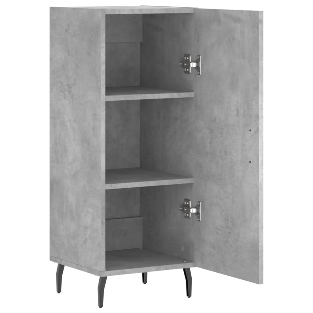 Credenza Grigio cemento 34,5x34x90 cm MDF