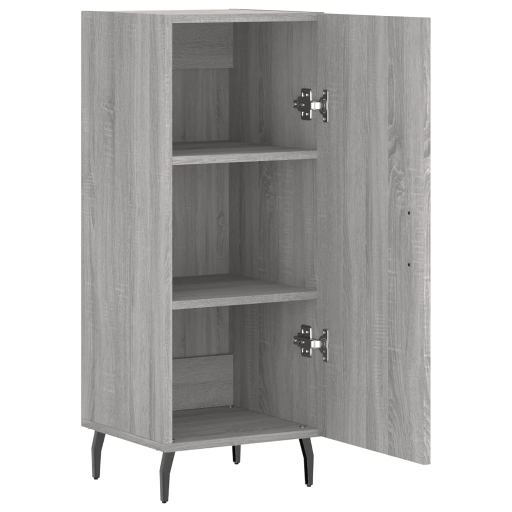 Credenza Sonoma grigia 34,5x34x90 cm MDF