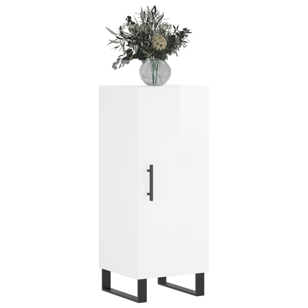 Credenza Bianco lucido 34,5x34x90 cm MDF