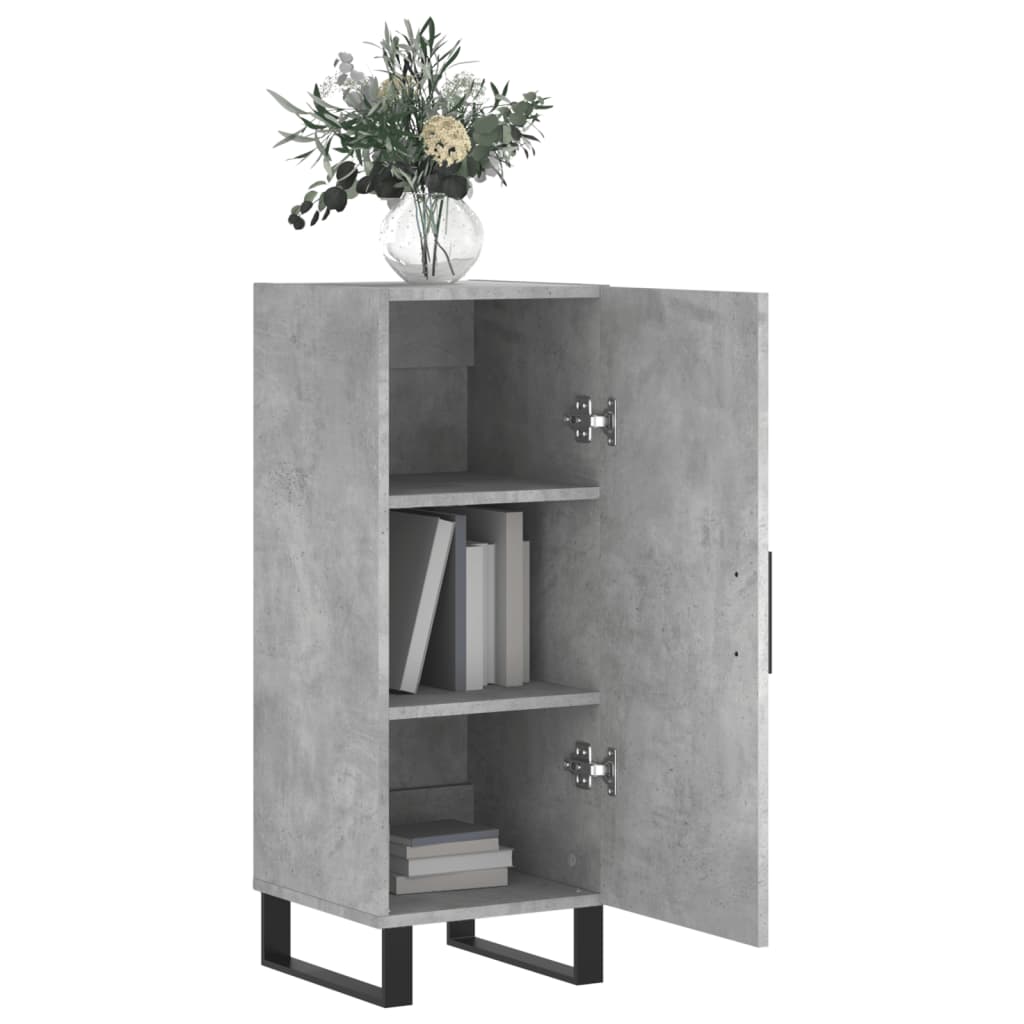 Concrete gray buffet 34.5x34x90 cm Engineering wood