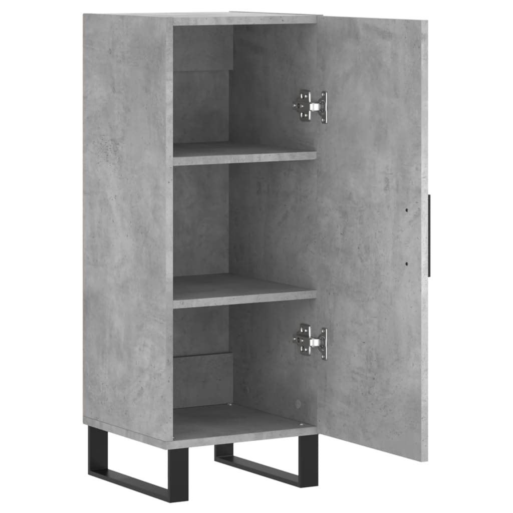 Credenza Grigio cemento 34,5x34x90 cm MDF